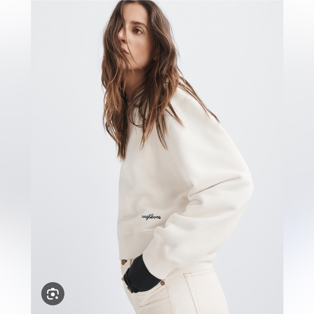 NWT rag & bone Vintage Terry
Sweatshirt Relaxed Fit Sweatshirt in ivory